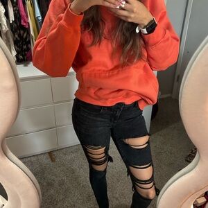 American Eagle Black Ripped Jeans